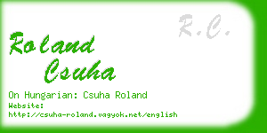 roland csuha business card